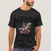 Trick Rawr Treat Dinosaurs Skelet Trex Halloween T-shirt (Voorkant)