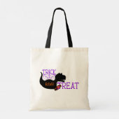 Trick Rawr Treat Halloween Dinosaur Canvas tas (Achterkant)