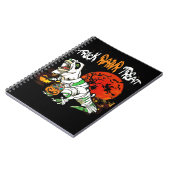 Trick Rawr Treat Halloween Dinosaur T Rex Pumpkin Notitieboek (Linkerzijde)