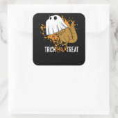 Trick Rawr Treat Halloween T Rex Dinosaur Ghost Vierkante Sticker (Tas)