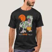Trick Rawr Treat Mummy Dinosaur Rex Halloween Pump T-shirt (Voorkant)