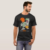 Trick Rawr Treat Mummy Dinosaur Rex Halloween Pump T-shirt (Voorkant volledig)