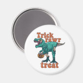 Trick Rawr Treat Zombie T Rex Halloween Dinosaur Magneet (Voorkant / Achterkant)