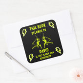 Trick Scooter Rider Naam Vierkante Sticker (Envelop)