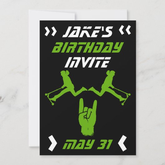 Trick scooter verjaardag voor jongens kaart (Voorkant)