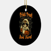 Trick Treat and Feral Cute Halloween Keramisch Ornament (Rechts)