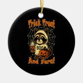 Trick Treat and Feral Cute Halloween Keramisch Ornament (Voorkant)
