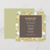 Trick Treat Boo. | Uitnodigingen van de Halloween- (Voorkant / Achterkant)