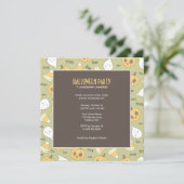 Trick Treat Boo. | Uitnodigingen van de Halloween- (Staand voorkant)