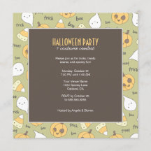 Trick Treat Boo. | Uitnodigingen van de Halloween-