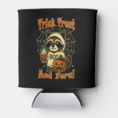 Trick Treat en Feral Schattige Halloween Blikjeskoeler (Voorkant)