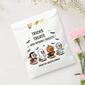 Trick Treat Spooky Schattigee Halloween Bedankzakje (Gezegeld)