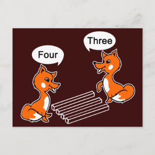 Trick voor optische illusie briefkaart