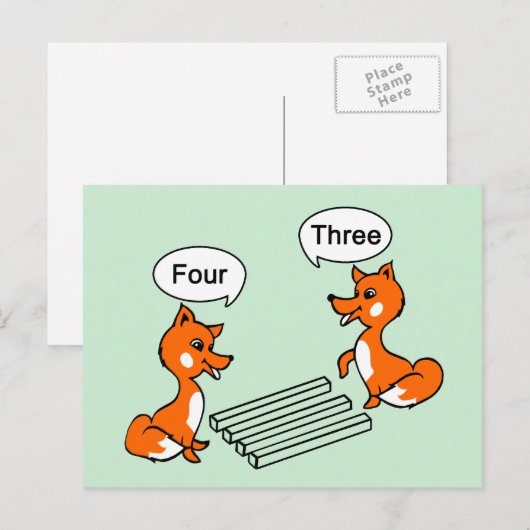 Trick voor optische illusie briefkaart (Voorkant / Achterkant)