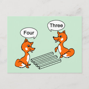 Trick voor optische illusie briefkaart