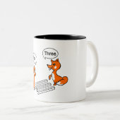 Trick voor optische illusie tweekleurige koffiemok (Voorkant rechts)