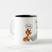 Trick voor optische illusie tweekleurige koffiemok (Voorkant links)