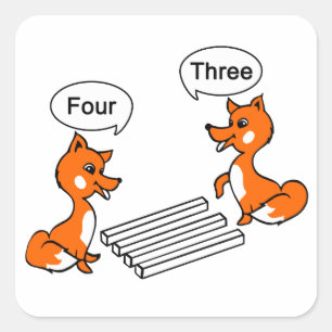 Trick voor optische illusie vierkante sticker