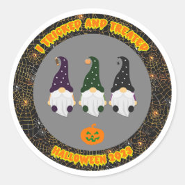 Tricked en behandelde Halloween Sticker