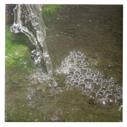 Tricking Waterval Bubbling Water Tile Tegeltje (Voorkant)