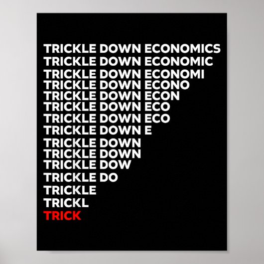 Trickle-Down-economie Poster (Voorkant)