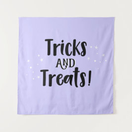 Tricks and Treats Halloween lilac Backdrop party  Wandkleed