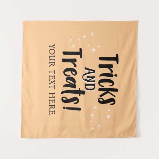 Tricks and Treats Halloween party Backdrop Wandkleed (Voorkant (horizontaal))
