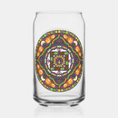 Tricks en traktaties Mandala Blikvorm Glas (Achterkant)