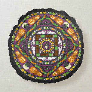 Tricks en Treats Mandala Ronde Kussen