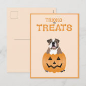 Tricks for Trets English Bulldog Oranje Feestdagenkaart (Voorkant / Achterkant)