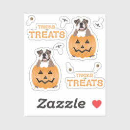 Tricks for Trets English Bulldog Oranje Sticker
