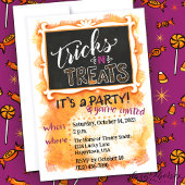 Tricks-n-Treats Halloween uitnodiging