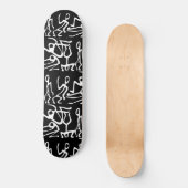 Tricks Stunts Stickmen Black White Persoonlijk Skateboard (Voorkant)
