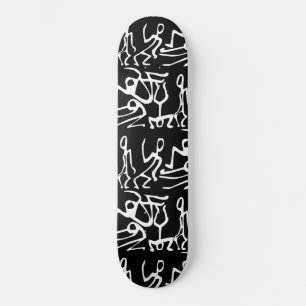 Tricks Stunts Stickmen Black White Persoonlijk Skateboard