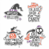 Tricks, Treats & Tiny Frights Sticker (Voorkant)