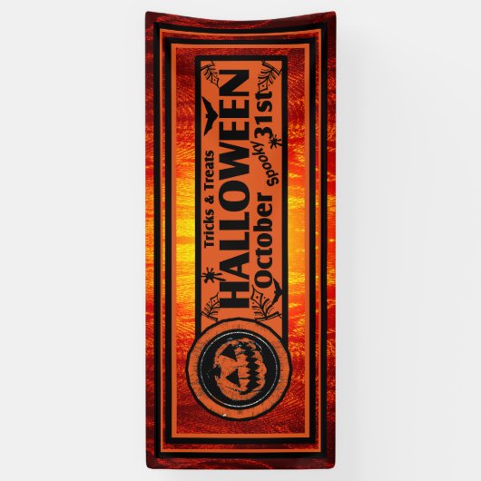 Tricks & Treks Halloween Spandoek (Verticaal)