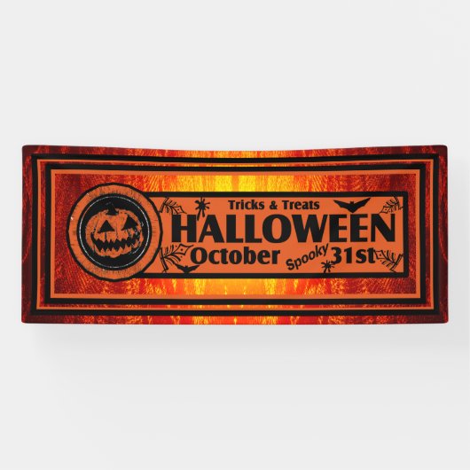 Tricks & Treks Halloween Spandoek (Horizontaal)