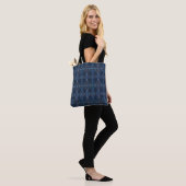 Trickster Blau Abstracte India-inkt Kunst Tote Bag (Op model)