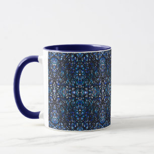 Trickster Blau Zwart Abstract India Inskunst Mok