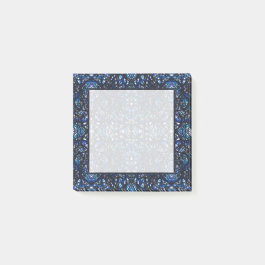 Trickster Blau Zwart Abstract India Inskunst Post-it® Notes (Voorkant)