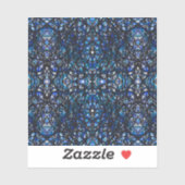 Trickster Blue Abstracte Indiase Inkt Kunst Sticker (Vel)