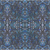 Trickster Blue Abstracte Indiase Inkt Kunst Sticker (Voorkant)