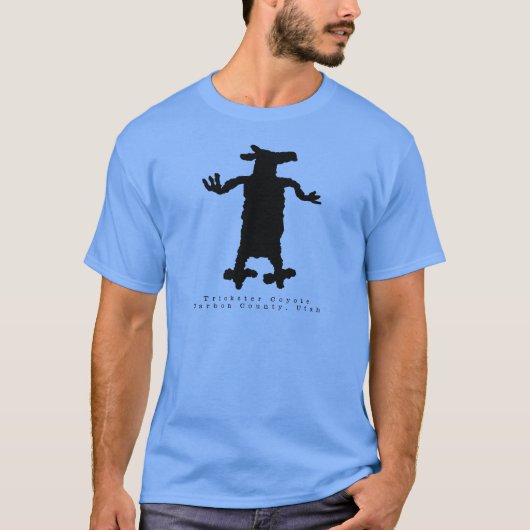 Trickster Coyote Petroglyph T-Shirt (Voorkant)