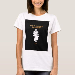 Trickster Ghosts White Basic T Shirt vrouwen
