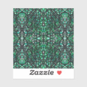 Trickster Green Abstract India Inkt Kunst Sticker (Vel)