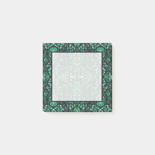 Trickster Groen Zwart Abstract India Inskunst Post-it® Notes (Voorkant)