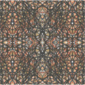 Trickster Oranje Zwart Abstract India Inkt Kunst Sticker (Voorkant)