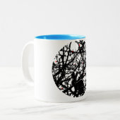 Trickster Rabbit in Briar Patch Tweekleurige Koffiemok (Voorkant links)