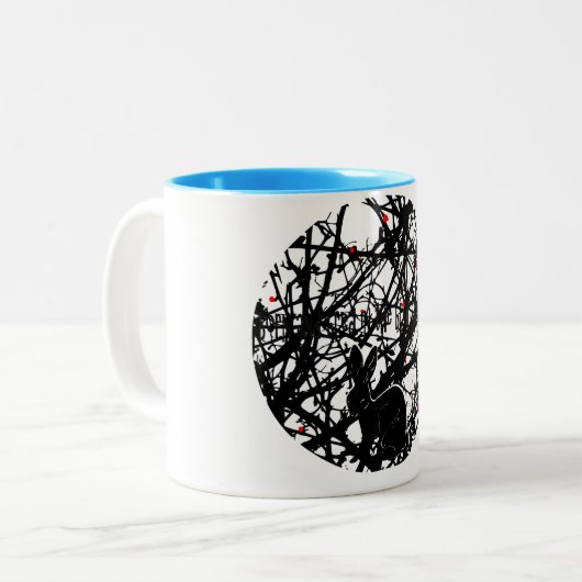 Trickster Rabbit in Briar Patch Tweekleurige Koffiemok (Voorkant links)