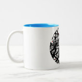 Trickster Rabbit in Briar Patch Tweekleurige Koffiemok (Links)